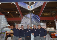 Ruud den Engelsman, Gerdo Wennekers, Kick Jansen, Twan Leurs and Oscar Nijman at the taditional bigh shared booth of Luiten Greenhouses and Saarlucon Gewächshausbau.